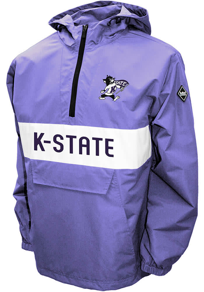 Mens LAVENDER K-State Wildcats Alpha Anorak Pullover Jackets