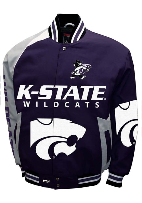 Mens Purple K-State Wildcats Spirt Cotton Twill Heavyweight Jacket