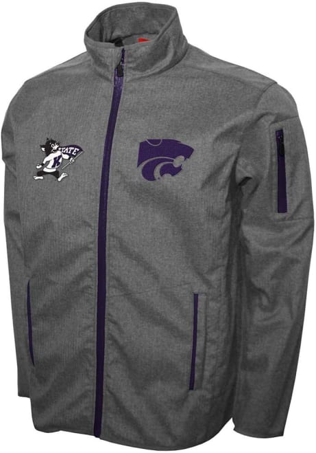 Mens Grey K-State Wildcats XT2 Softshell Medium Weight Jacket