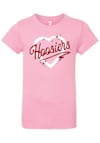 Main image for Girls Indiana Hoosiers Pink Summit Sportswear Heart Short Sleeve T-Shirt