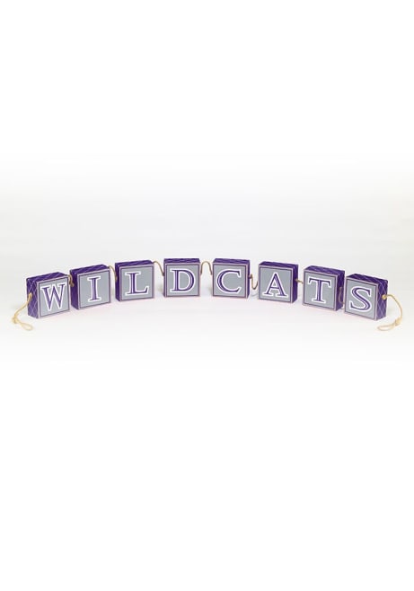 Purple K-State Wildcats Rope Block Set