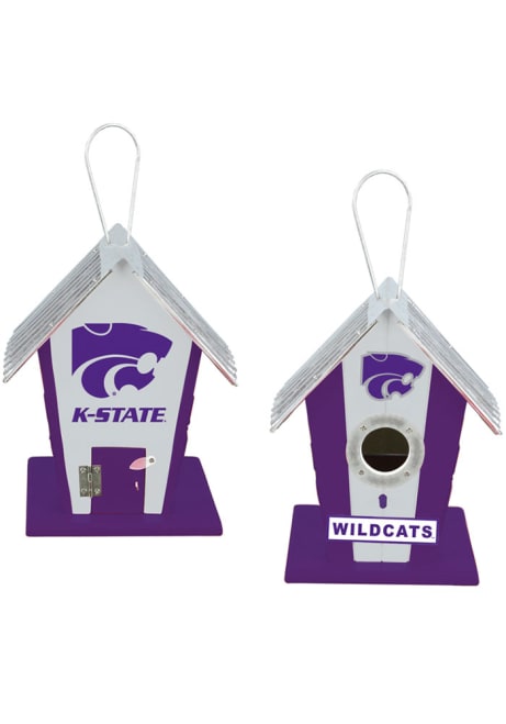 Purple K-State Wildcats Wooden Birdhouse Bird Accessory