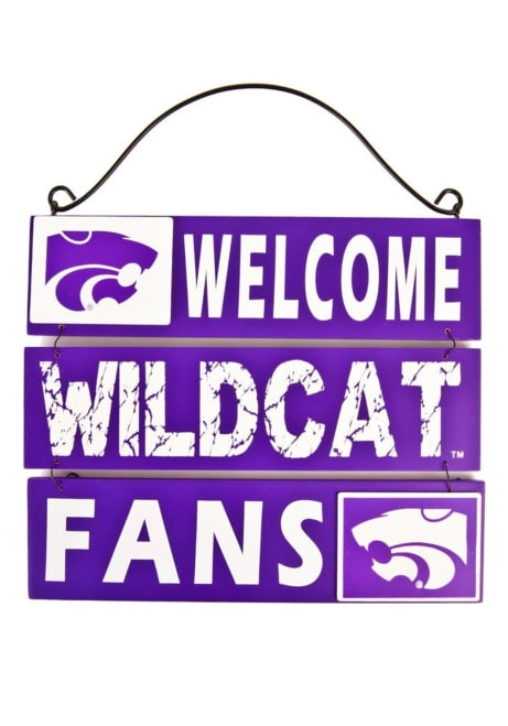 Purple K-State Wildcats Welcome Sign
