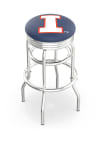 Main image for Black Illinois Fighting Illini Double-Ring Swivel Chrome Pub Stool