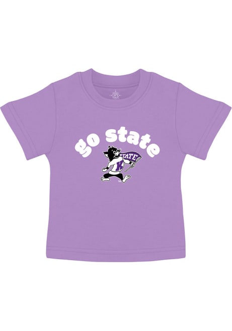 Infant Lavender K-State Wildcats Willie Short Sleeve T-Shirt