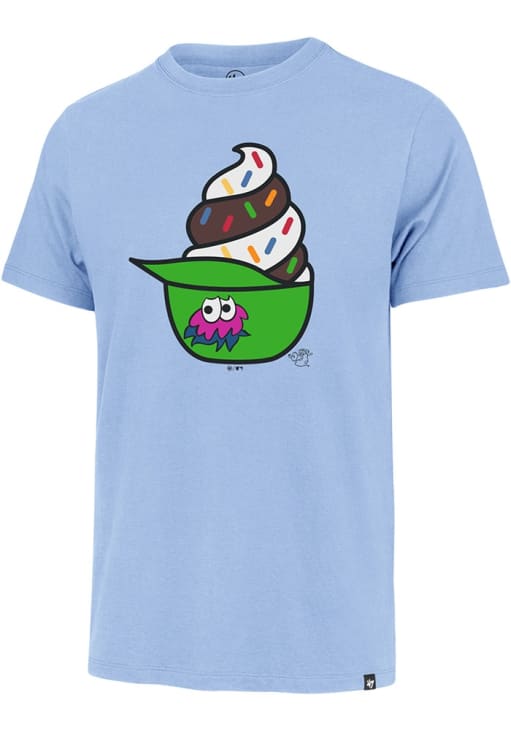 47 Philadelphia Phillies Light Blue Franklin Ice Cream Helmet Short Sleeve Fashion T Shirt