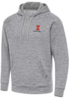 Main image for Mens Illinois Fighting Illini Grey Antigua Victory Basketball Hooded Sweatshirt