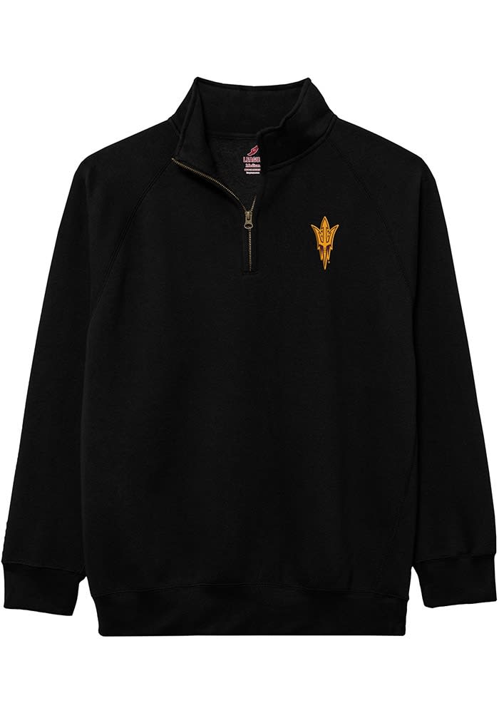 Arizona State Sun Devils Mens BLACK Essentials Embroidery Pullover
