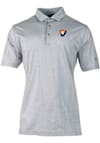 Main image for Mens Illinois Fighting Illini Grey Columbia Vault Heat Seal Double Hit Short Sleeve Polo Shirt