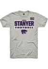 Main image for Brad Stanyer Rally Mens Ash K-State Wildcats NIL Stacked Box Player T Shirt