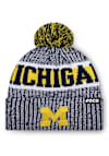 Main image for Michigan Wolverines Forever Collectibles Wordmark Heather Light Up Beanie Mens Knit Hat - Navy Blu..