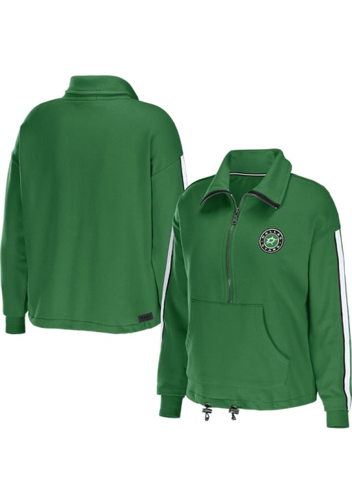 WEAR by Erin Andrews Dallas Stars Womens Green Bungee Qtr Zip