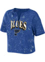 St Louis Blues Womens WEAR by Erin Andrews Bleach T-Shirt - Blue