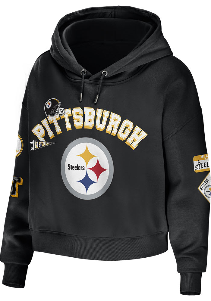 WEAR by Erin Andrews Pittsburgh Steelers Womens Team Spirit Hoodie GOLD