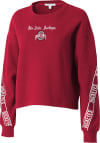 Main image for Womens Ohio State Buckeyes Red WEAR by Erin Andrews Taping Crew Sweatshirt