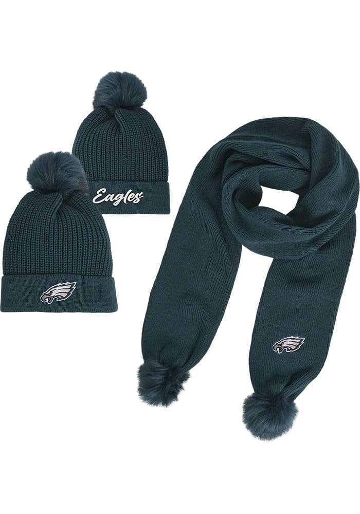 WEAR by Erin Andrews Philadelphia Eagles MIDNIGHTGREEN Fur Pom Pom