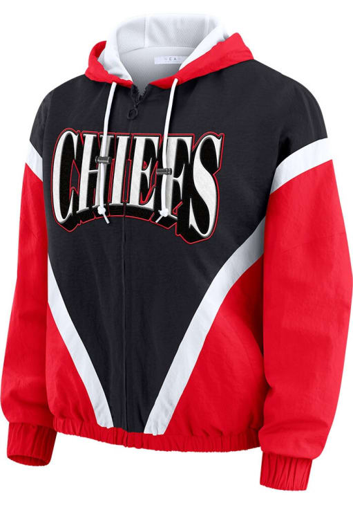 WEAR by Erin Andrews Kansas City Chiefs Womens Red Windbreaker Light Weight Jacket