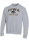 Main image for Mens Iowa Hawkeyes Grey Champion Font Class of 2028 Powerblend Crew Sweatshirt
