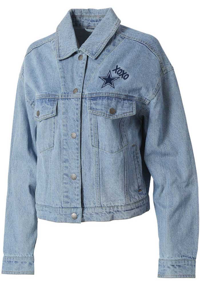 Dallas Cowboys Womens Blue Denim Light Weight Jacket