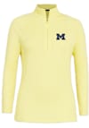 Main image for Womens Michigan Wolverines Yellow Turtleson Avery Qtr Zip Pullover