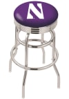 Main image for Black Northwestern Wildcats Double-Ring Swivel Chrome Pub Stool