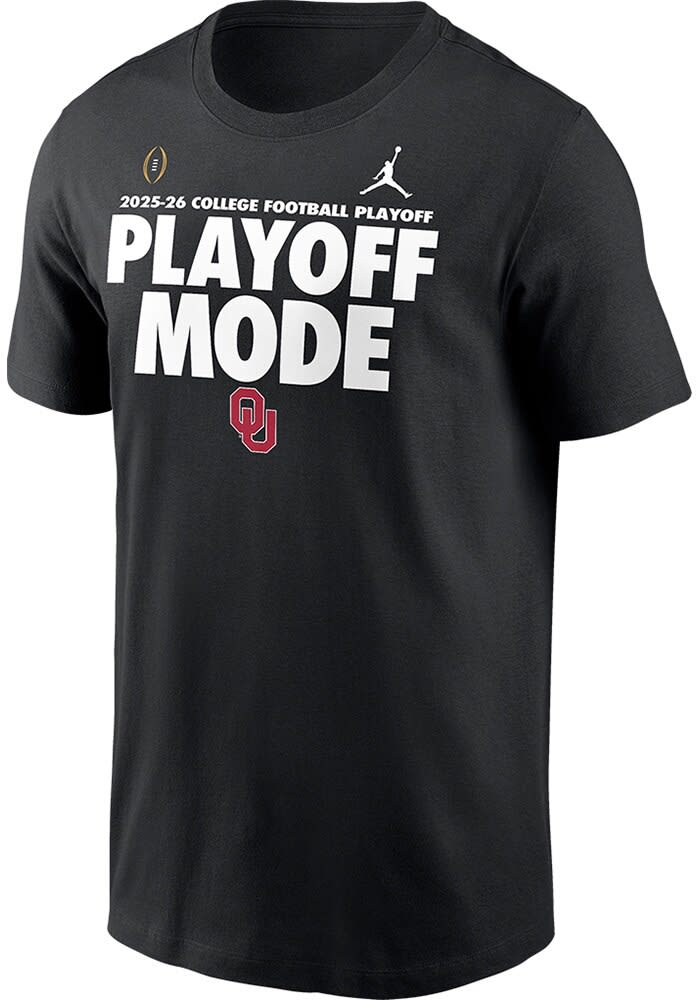 Nike Oklahoma Sooners BLACK 2025 CFP Playoff Mode Short Sleeve T