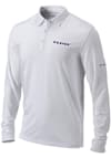 Main image for Mens K-State Wildcats White Columbia Heat Seal Omni Wick Pin High Long Sleeve Polo Shirt