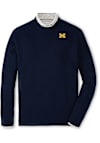 Main image for Mens Navy Blue Michigan Wolverines Autumn Crest Honeycomb Long Sleeve Sweater