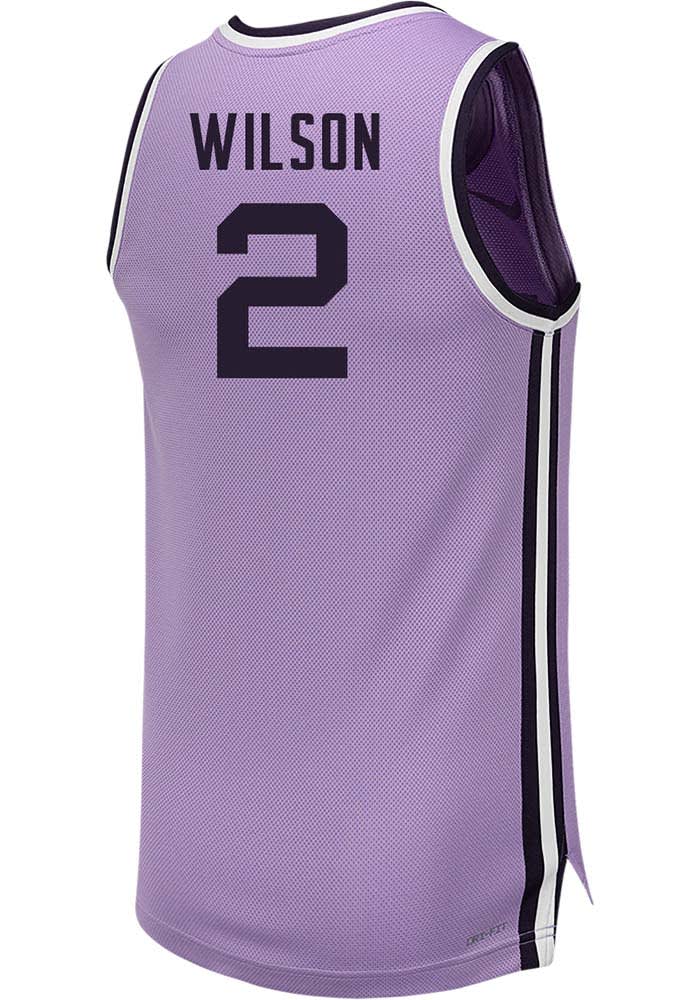 Exavier Wilson Mens LAVENDER K-State Wildcats NIL Name And Number