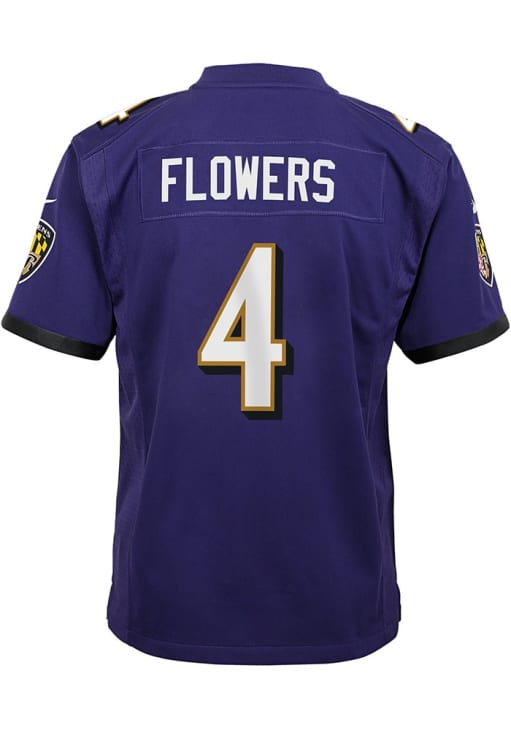 Zay Flowers Baltimore Ravens Youth Purple Nike Home Replica Football Jersey