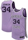 Main image for Nate Johnson Mens Lavender K-State Wildcats NIL Name And Number Basketball Jersey