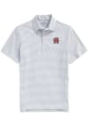 Main image for Mens Maryland Terrapins Ash Vineyard Vines Sankaty Stripe Short Sleeve Fashion Polo