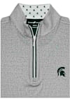 Main image for Mens White Michigan State Spartans Custom Trim Sparty Head Qtr Zip Fashion Pullover