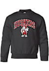 Main image for Youth Nebraska Cornhuskers Black Summit Sportswear Huskers Long Sleeve Crew Sweatshirt