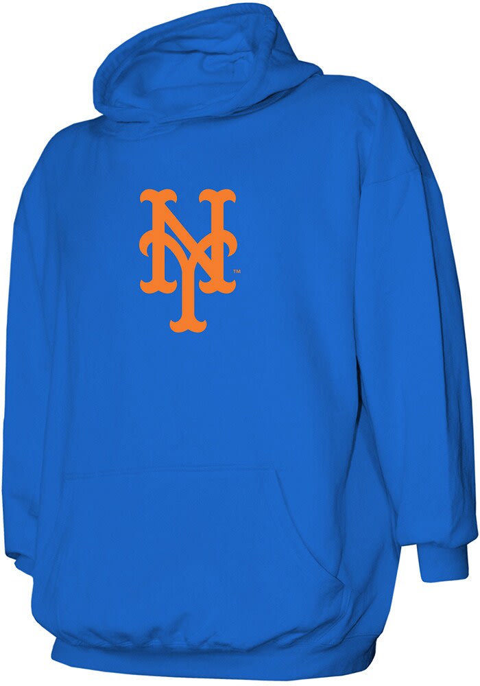 New York Mets Stitches Youth ROYAL Logo Long Sleeve Hoodie
