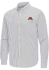 Main image for Mens Minnesota Golden Gophers Ash Antigua Ellis Long Sleeve Dress Shirt