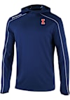 Main image for Mens Illinois Fighting Illini Navy Blue Columbia Heat Seal Omni Wick Shotgun Long Sleeve Hoodie