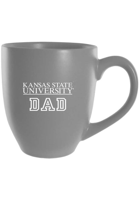 Grey K-State Wildcats Dad 16oz Mug