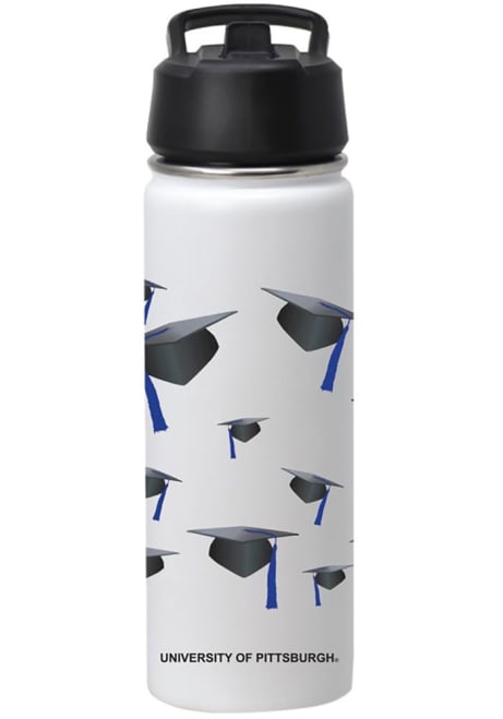 White Pitt Panthers 20 oz Stainless Steel Bottle