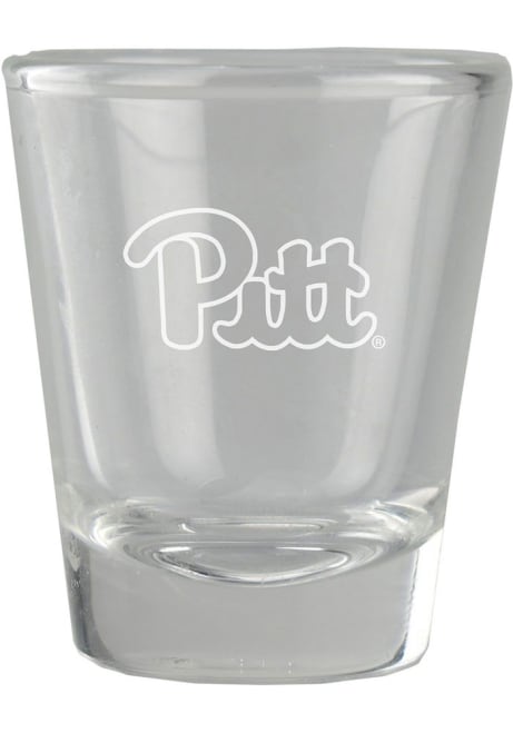 White Pitt Panthers 2oz Etched Shot Glass