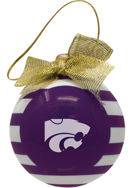 Purple K-State Wildcats Ceramic Bulb Ornament