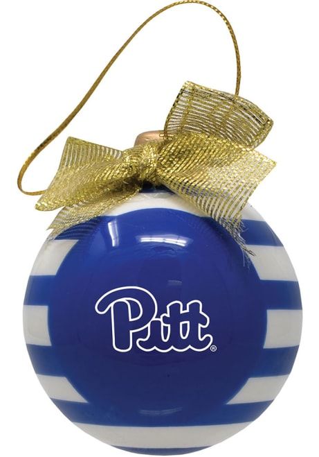 Blue Pitt Panthers Ceramic Bulb Ornament