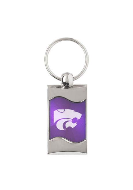Purple K-State Wildcats Purple Wave Keychain