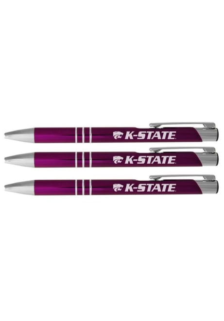 Purple K-State Wildcats 3 Pack Ball Point Pen