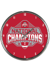 Main image for Red Ohio State Buckeyes 2024 Football National Champions Chrome Wall Clock