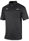 Main image for Mens Purdue Boilermakers Black Columbia Heat Seal Omni Wick Flycaster Short Sleeve Polo Shirt