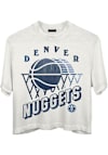 Main image for Junk Food Clothing Denver Nuggets Womens White Mock Neck Ball Short Sleeve T-Shirt