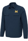 Main image for Mens Michigan Wolverines Navy Blue Antigua Persistent Medium Weight Jacket