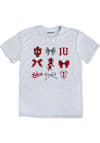 Main image for Girls White Indiana Hoosiers Coquette Collage Short Sleeve T-Shirt
