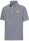 Main image for Mens Michigan Wolverines Navy Blue Footjoy Floral Short Sleeve Fashion Polo